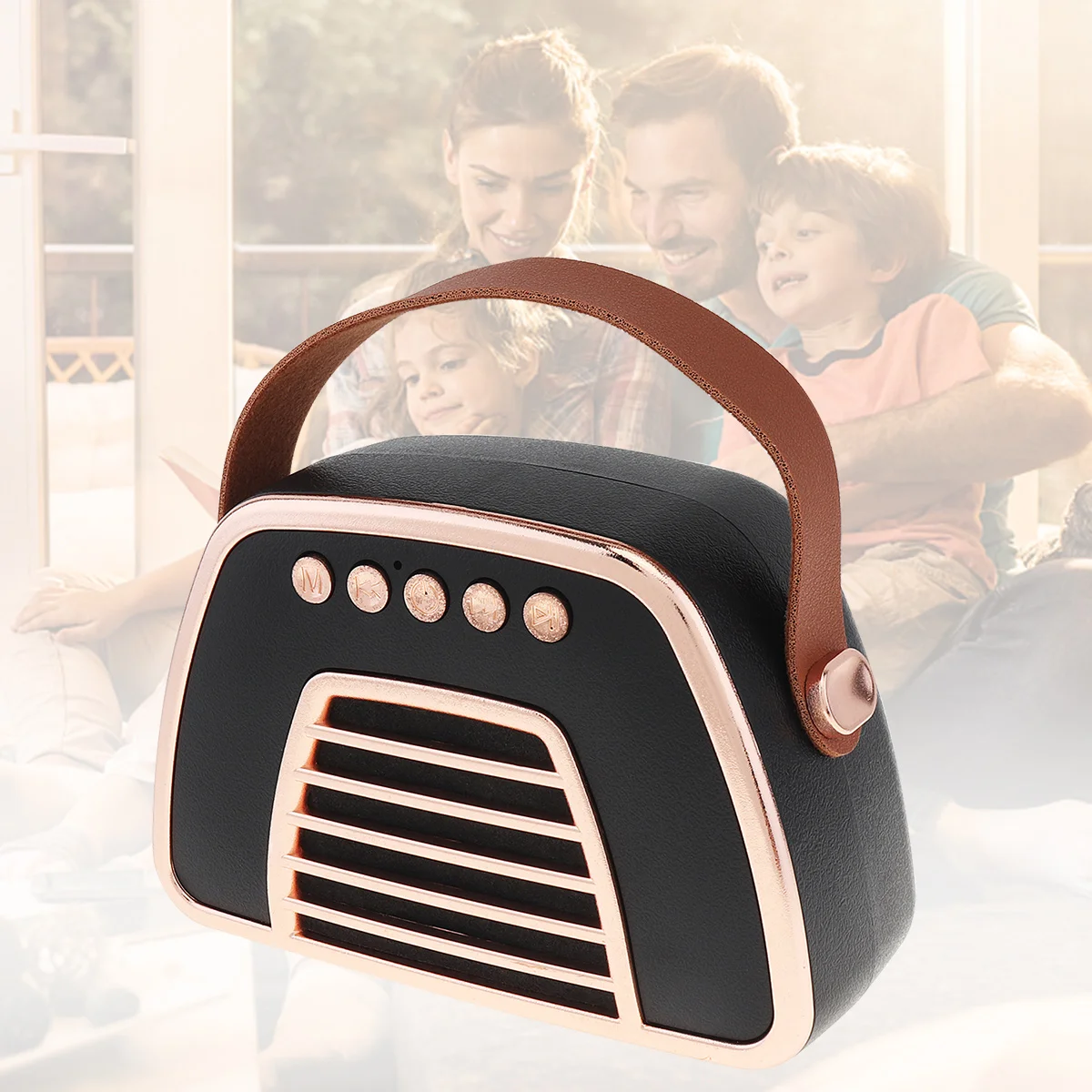 Мини Портативный Открытый Ретро сабвуфер Bluetooth динамик с FM/TF/AUX/USB для дома/вечерние/активного отдыха