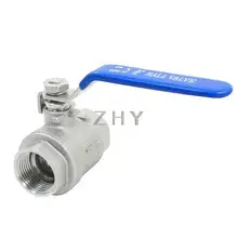 0," Dia на входе 3/4PT Dia двойной внутренней Резьбой Шаровой Клапан адаптер Серебряный тон