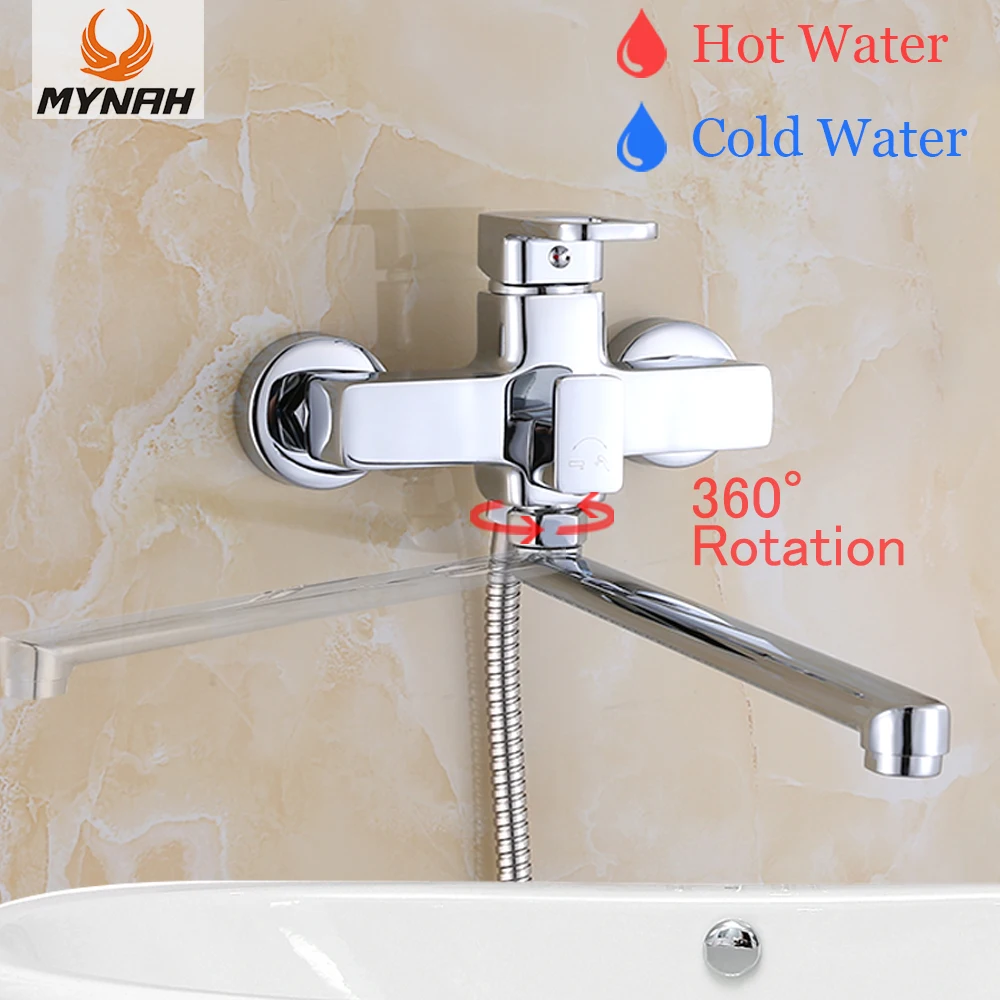 MYNAH Shower Faucet 2 Functions Wall Mounted Bathtub Mixing Valve