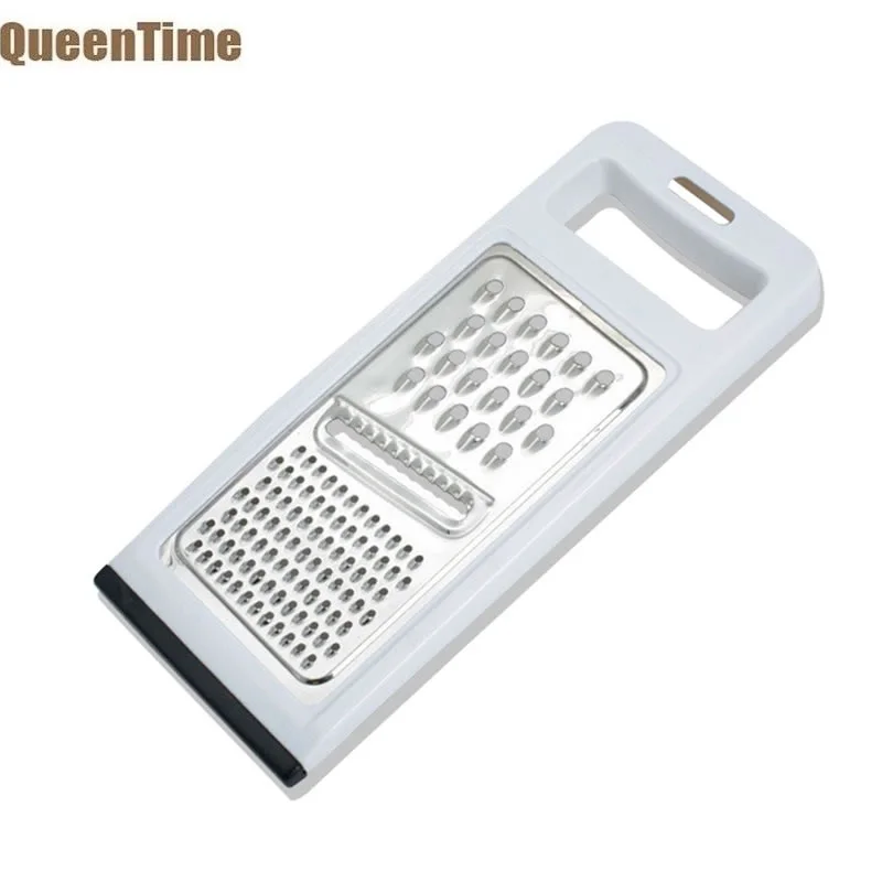 QueenTime 3в1 сырорезка из нержавеющей стали Толкушка терка для чеснока Мясорубка Julienne инструмент для чистки фруктов, овощей Кухонные инструменты
