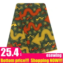 Настоящий гарантированный настоящий голландский воск высокого качества, ткань с принтом, 6 ярдов, африканская ткань для шитья, 120405