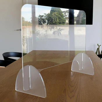 

SNEEZE GUARD Acrylic Divider Barrier Office Workspace Desk Shield Transparent Height Protection Screen