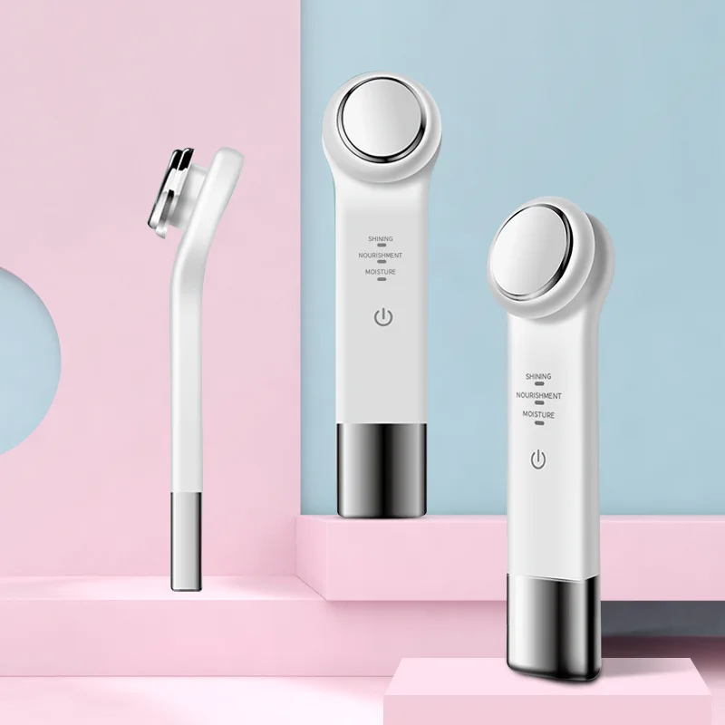 Electronic Heating Ion Introducing Face Beauty machine Portable Vibration Massager For Face Shrink