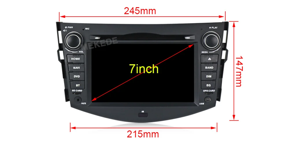 MEKEDE HD 2G+ 16G Android 9,0 AV выход автомобильный dvd-плеер для Toyota RAV4 2007 2008 2009 2010 2011 gps плеер навигационное радио