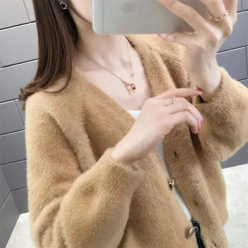 571549(№ 5, dongfangupstairs) продукт, норковый вязаный реглан, женский кардиган, свитер для осени и зимы 2019ff