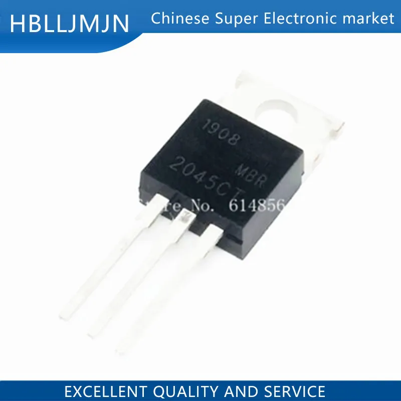 50 шт. MBR2045CT MBR2045 MBR2045C TO220  Электронные компоненты и