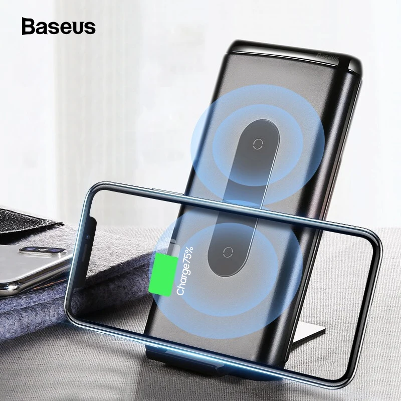  Banco de energía Baseus 10000mAh de carga rápida 30 USB portátil C PD cargador inalámbrico Qi rápid