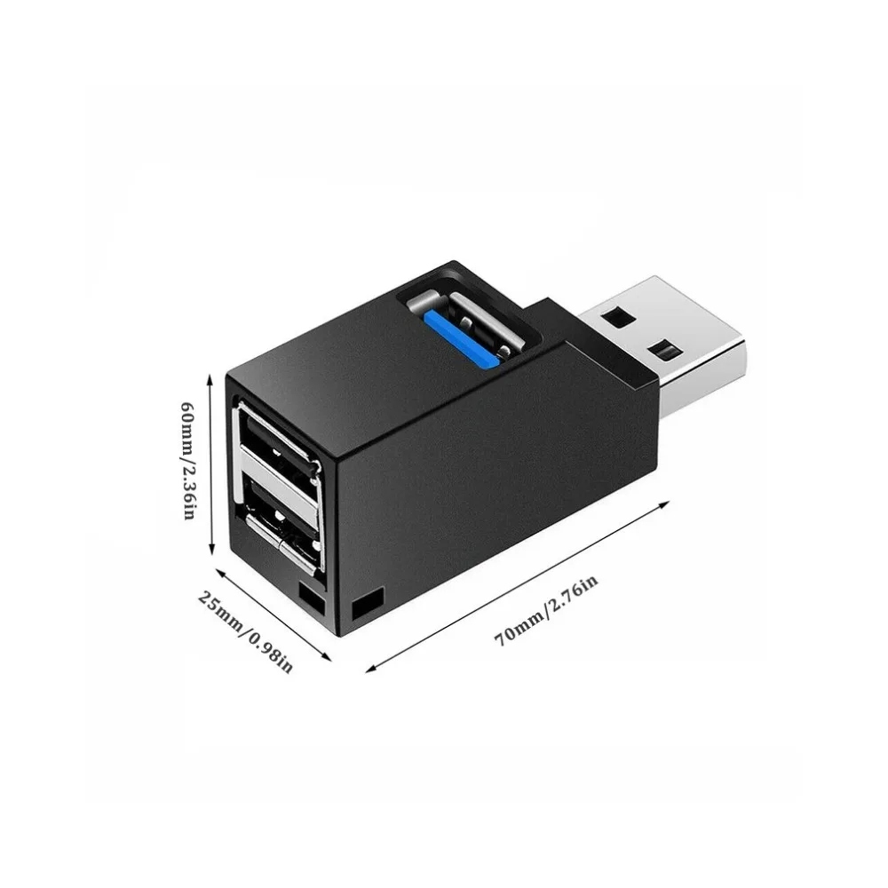 2x3 порта мини USB 3,0 концентратор Высокоскоростной концентратор разветвитель коробка для ПК ноутбук ультра-тонкий