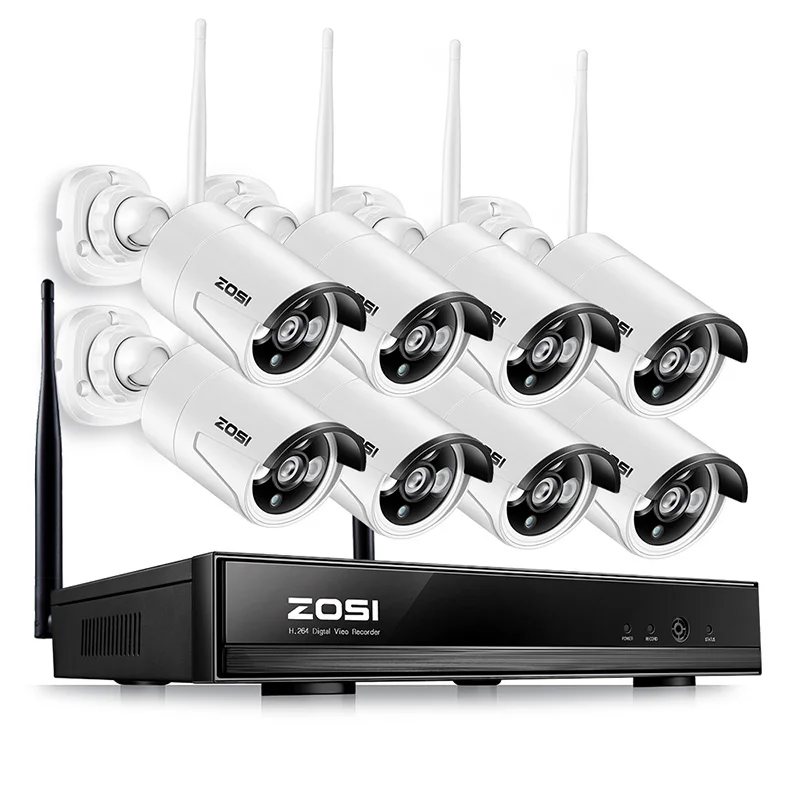 ZOSI 8CH Беспроводная система видеонаблюдения 960P HD NVR комплект с наружной ИК ночной ip