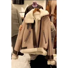 Пальто с мехом, куртка с поясом, бейсбольный костюм, короткая женская зимняя одежда, стиль