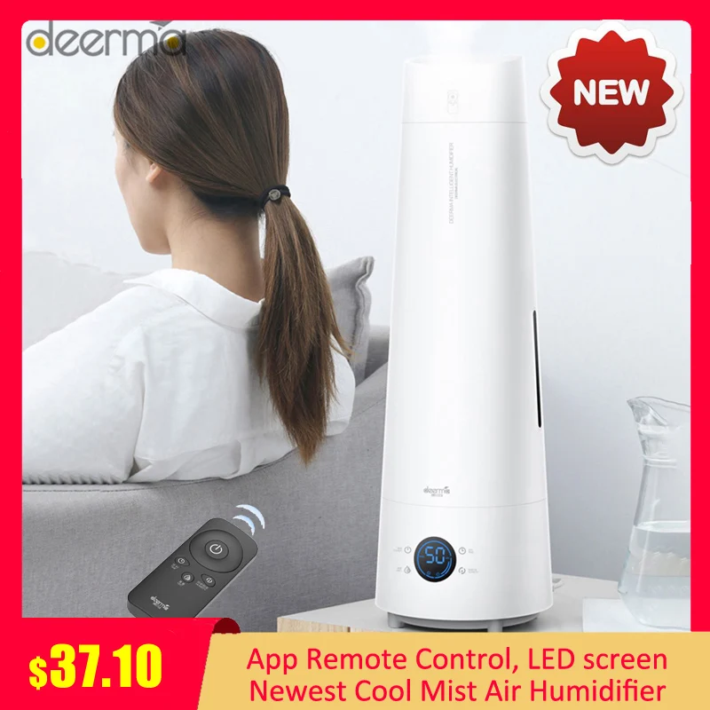 Skup 2020 Deerma LD220 4L inteligentny nawilżacz powietrza ekran dotykowy stojący fajne mgły olejku aromaterapeutycznego nawilżacz zdalnego sterowania