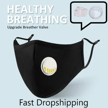 

Replaceable Filter Dust Mask Unisex Cotton Dustproof Breathable Mouth Muffle Cover Anti-fog Protective Mask PM2.5 Filter Valve