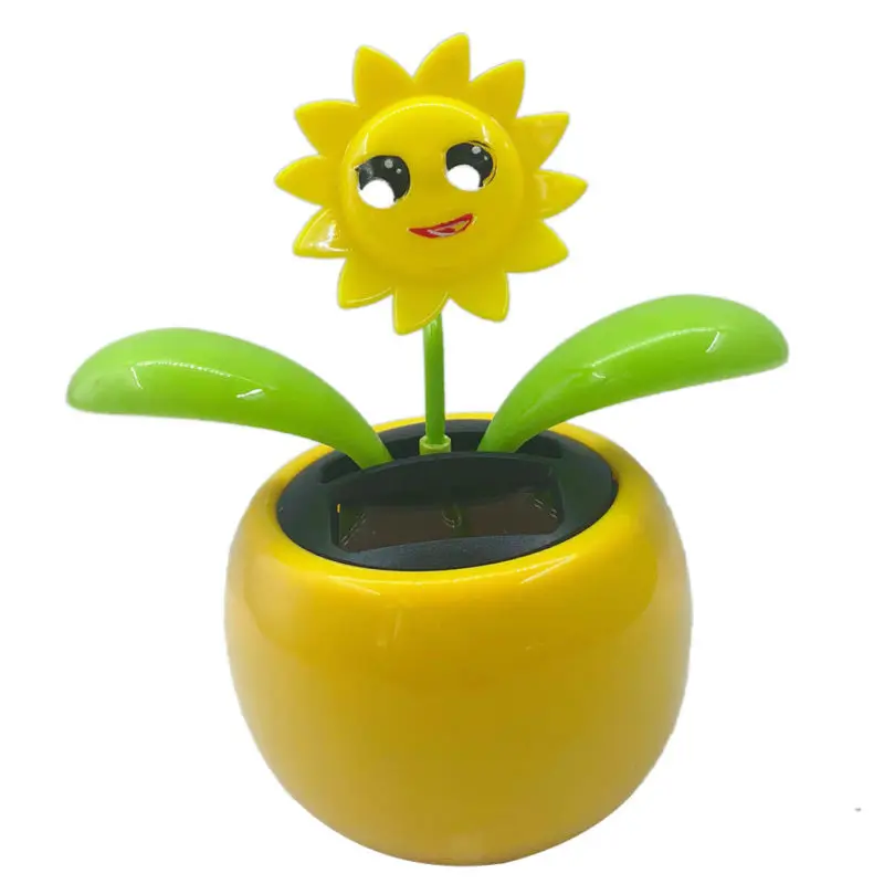 

Plastic Solar Powered Flower Simulation Plant Car Table Balcony Decoration Kids ABS Ornament Decor Office Powered Flower