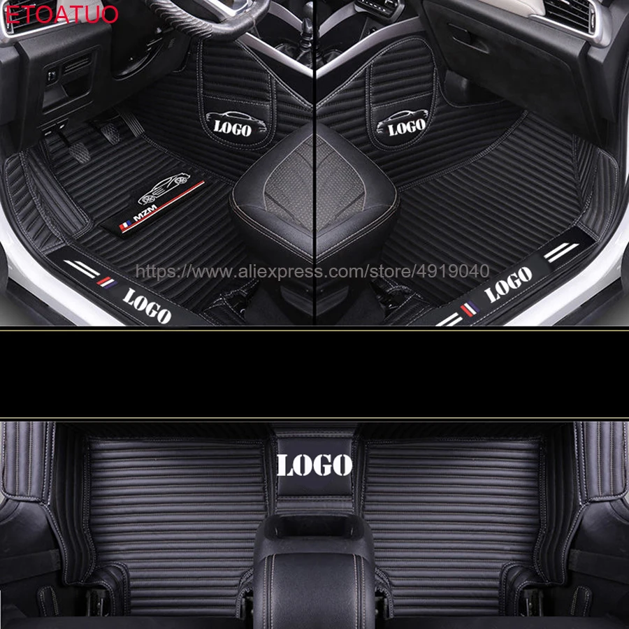 

custom logo car floor mats for Ford All Models F-150 focus Explorer Mustang kuga ecosportcar mondeo fiesta accessories car mats