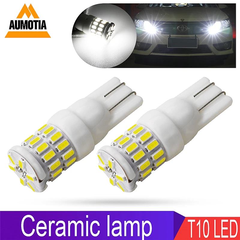 200x T10 светодиодный W5W 30 автомобильный Светильник лампы Luces светодиодный Para Керамика авто Интерьер боковая светильник 3014 SMD DC12V