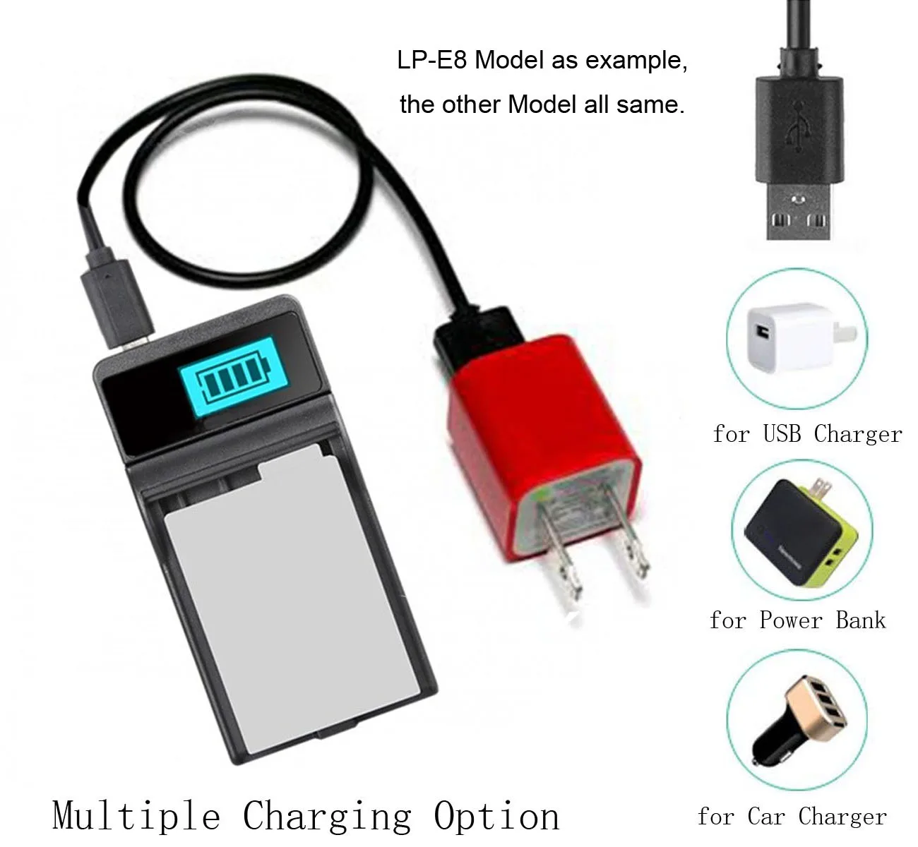 USB Charger For JVC Everio GR-D GR-DX GR-AX GZ-MG GZ-HM GZ-MS Series Camcorder E - Foto 6