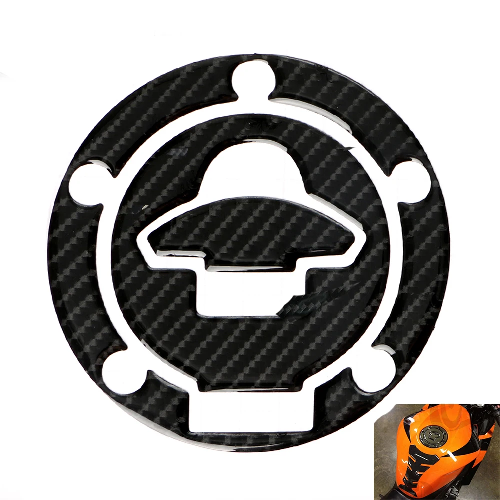 For YAMAHA Oil Fuel Tank Pad Gas Cap Cover YZF-R125 YZF-R15 YZF-R25 YZF-R3 MT-03 MT-25 M-slaz150 Carbon Fiber Motorcycle Sticker