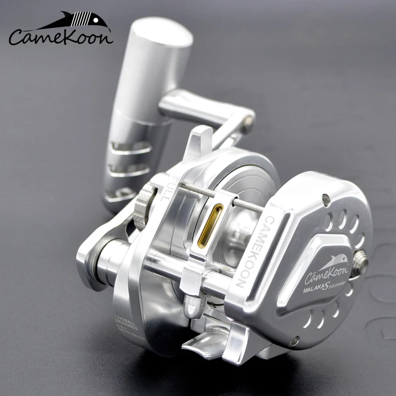 US $270.99 CAMEKOON All Metal Slow Jigging Reel 35KG Drag Power 132Bearings Line Out Click Alarm Saltwater Reel Boat Trolling Fishing Reel