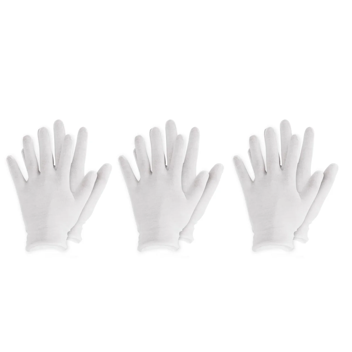 Reusable White Cotton Gloves Thin Elastic Soft Gloves for Dry Hand Moisturizing Cosmetic Eczema Hand Spa Coin Jewelry Inspection cotton gloves for men Gloves & Mittens