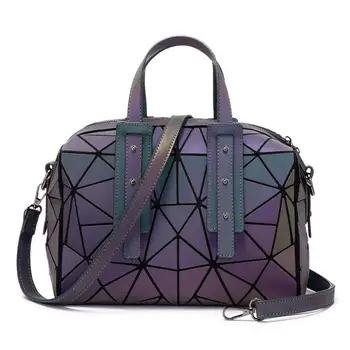 

LOVEVOOK Women Handbag with Top Handle Crossbody Bags Pillow Bag Holographic Reflection for Ladies 2020 Large Capacity Geometric