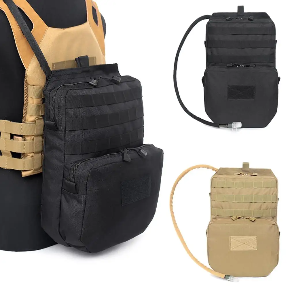 

Tactical Molle Vest Water Hydration Pouch for 3L Water Bag Durable H2O Pouch Attached to Tactical Vest Hydration Backpack