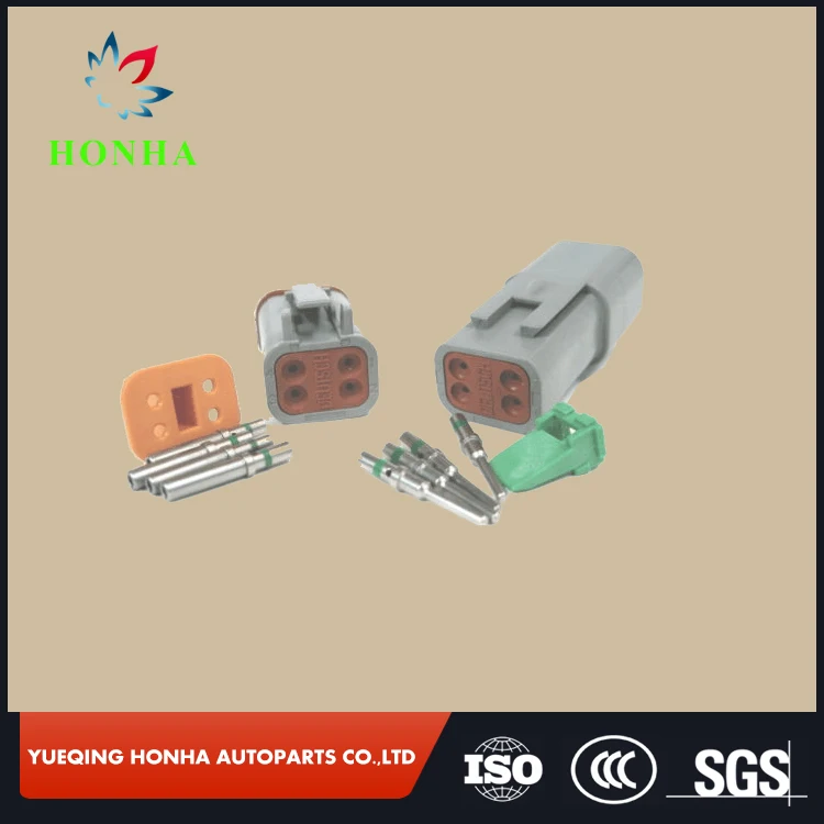 4 Pin черная серия DT DT06-4S DT04-4P Водонепроницаемая электрическая розетка, вилка автомобильный разъем