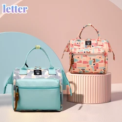 Sac à langer pour maman, petit sac à dos Portable pour bébé, sac à langer de voyage pour maman, sac isolé à la mode pour le déjeuner pour femmes 