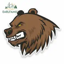 EARLFAMILY 13cm x 13cm Angry Brown Anime Car Stickers Oem JDM Vinyl Car Wrap Bumper Trunk Truck Graphics RV VAN DIY Fine Decal