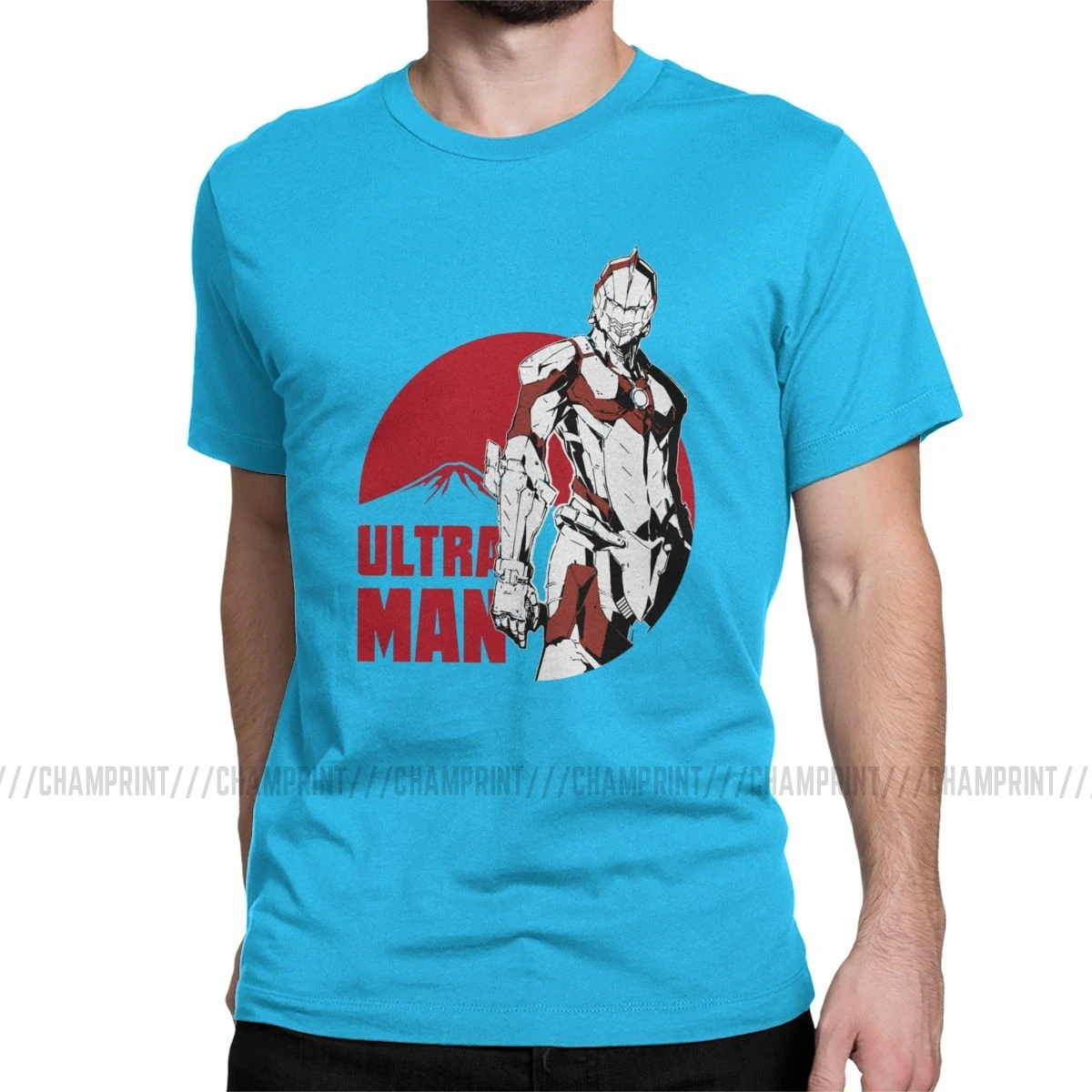 Crazy Ultraman Японские футболки с аниме рисунком мужские хлопковые футболки Rider Hero Robot Kaiju футболка с коротким рукавом летняя одежда - Цвет: Королевский синий