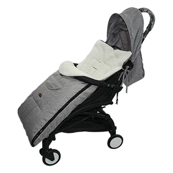 

Baby Stroller Sleeping Bag Warm Foot Cover Winter Warm Stroller Footmuff Thick Warm Wheelchair for Newborns Sleep Sacks-Gray