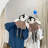 Cute Penguin Plush Backpack For Girls Khaki Penguin Plush Shoulder Bag Birthday Best Gift For Girls Soft Small Bag 4