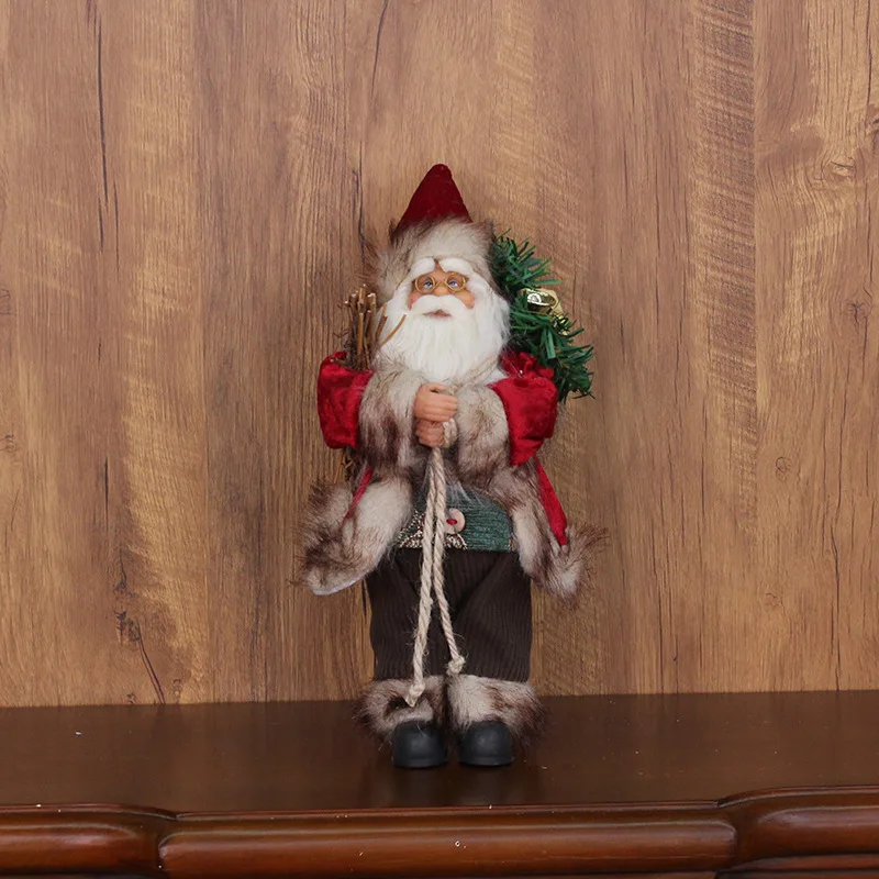 Père Noël Décoratif – Statue Plastique 32x17,5x12 Cm, Blanc, Neuve