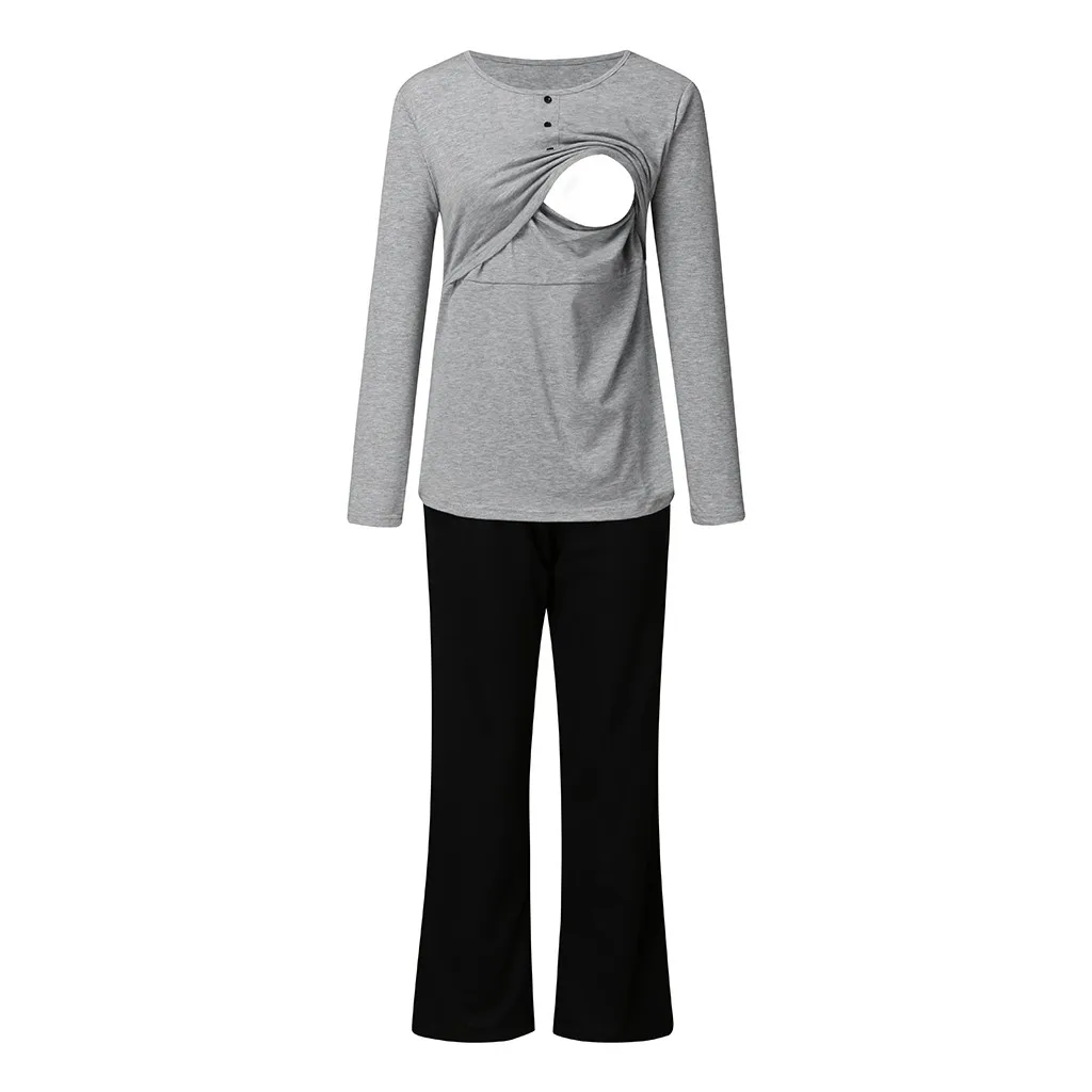 ARLONEET, женские пижамы для беременных, Топы+ штаны, комплект, костюм для беременных, кормящих, для сна, домашняя одежда для беременных для грудного вскармливания, CN06