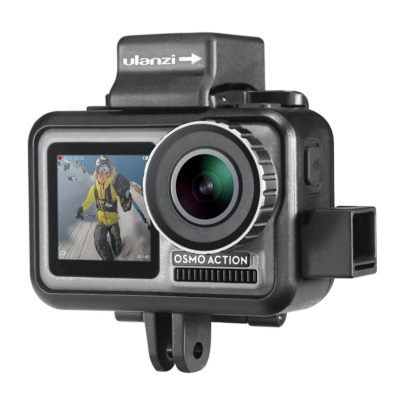 Ulanzi OA-8 держатель микрофона адаптер для DJI OSMO ACTION Cage чехол Спортивная камера Vlog Холодный башмак адаптер конвертер Расширение крепление