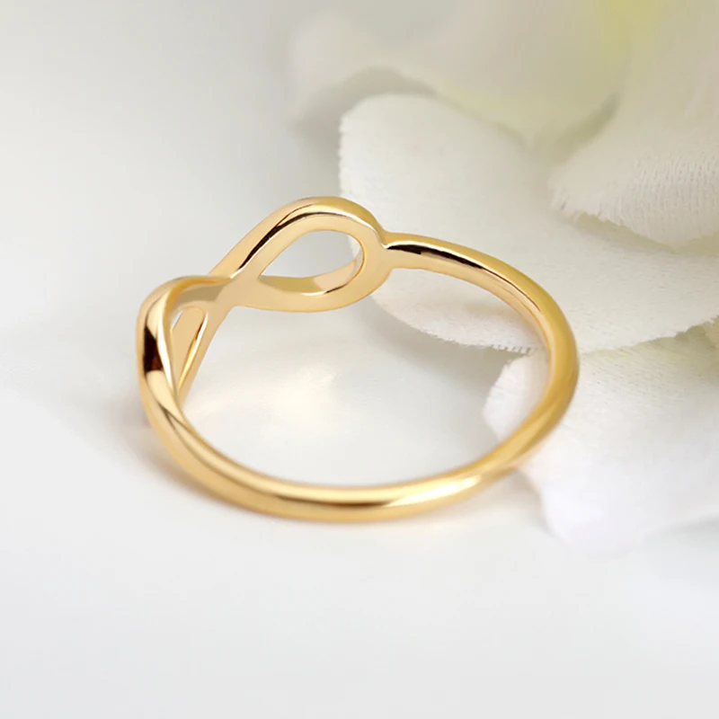 Infinity Symbol Rings For Women Men Rose Gold Silver Engagement Wedding Party Male Female Knuckle Ring Fashion Finger Jewelry