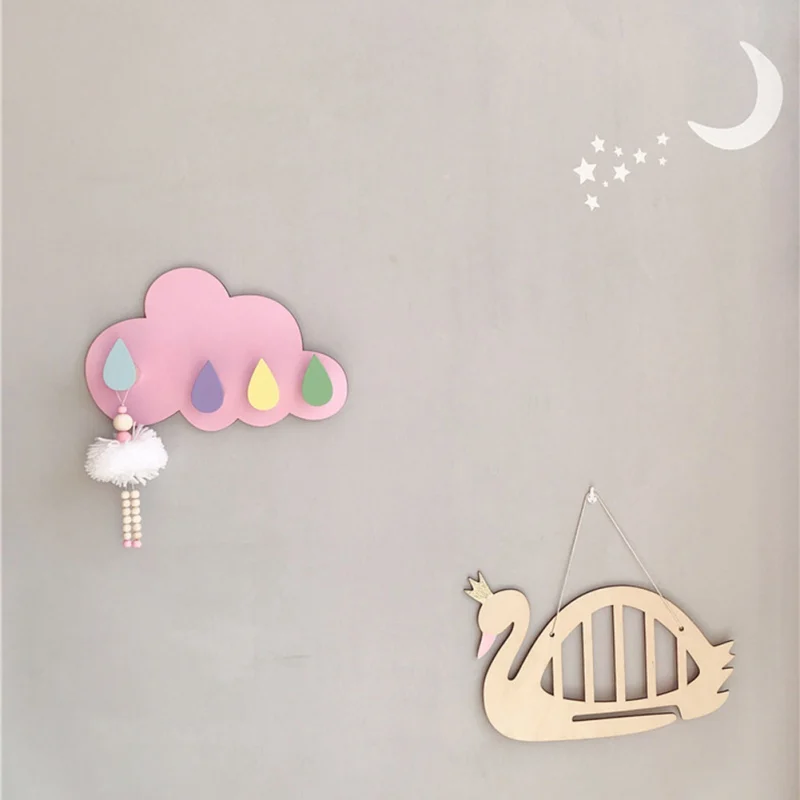 

Creative Cloud Clothes Hanging Hat Clothes Hook Shelf Children Room Decoration Hook Home Storage Tools