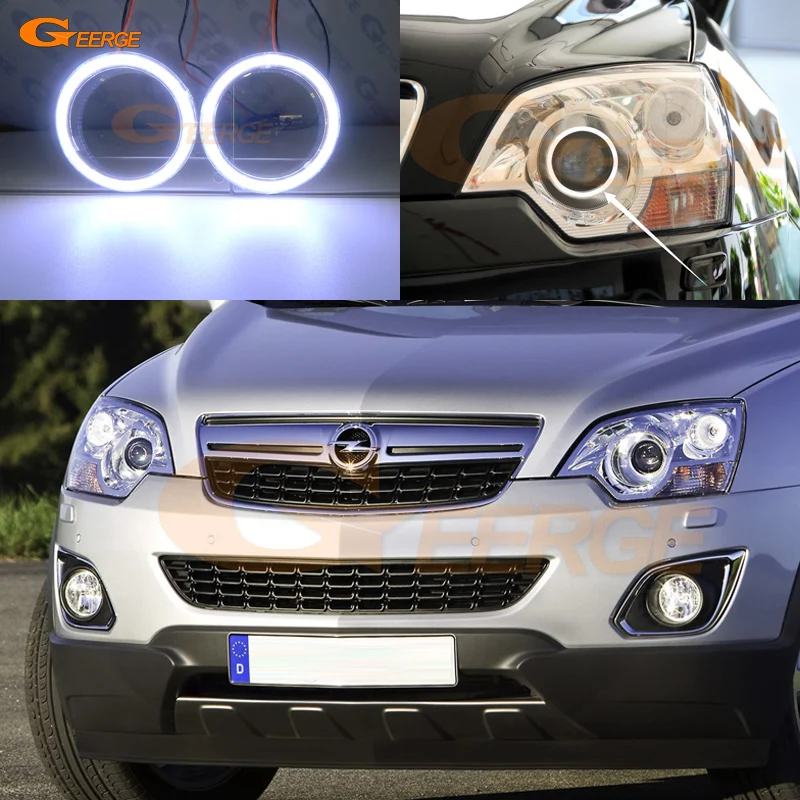Отличный COB комплект светодиодов глаза ангела halo кольца ультра яркие для Opel Antara
