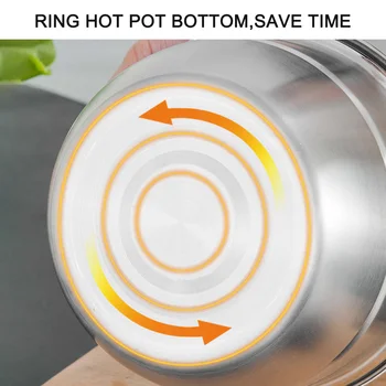 

New 1.5L Stainless Steel Pot Soup Pot Cooking Multi-purpose Cookware With Steamer Pot Kitchen Non-stick Pan General Use