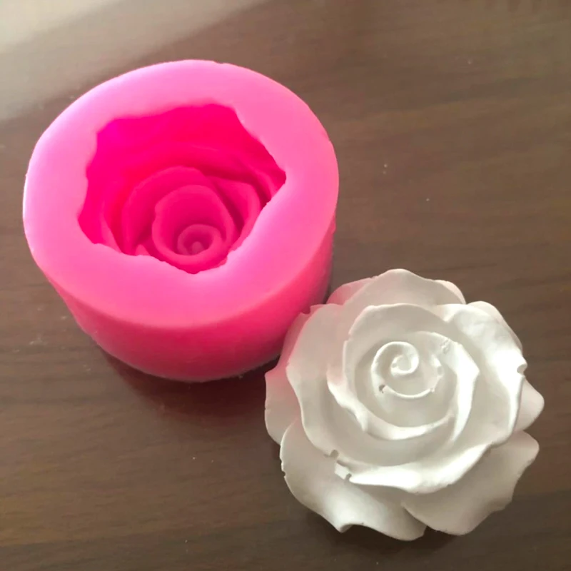 3 D цветок цветение розы Форма силиконовая форма для ручной работы мыло шоколадный помадка торт кухня выпечки Свадебные украшения десерт инструменты