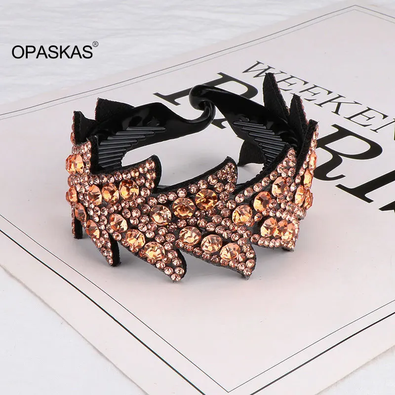 Hair Bun Maker Holder Hairpin Rhinestone Deft Hair Claw Clamps Hairband Strong Bun Must-have Tool Accessories For Women hair accessory hair clip