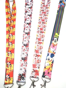 

New cartoon mickey minnie Neck Strap Lanyards Badge Holder Rope Pendant Key Chain Accessorie