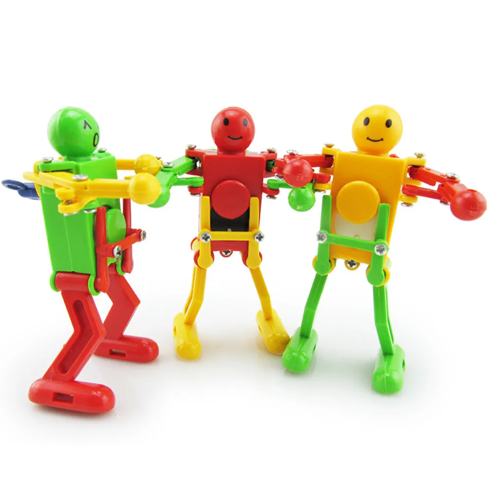 

MUQGEW Puzzle Toys Clockwork Mechanical Wind Up Dancing Robot Toy for Baby Kids Developmental Gift CN8