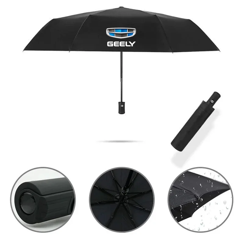 Windproof Double Automatic Folding Umbrella Car Luxury Business Umbrellas For geely emgrand ec7 ec8 ck atlas ck2 ck3 gt gc9 | Автомобили и