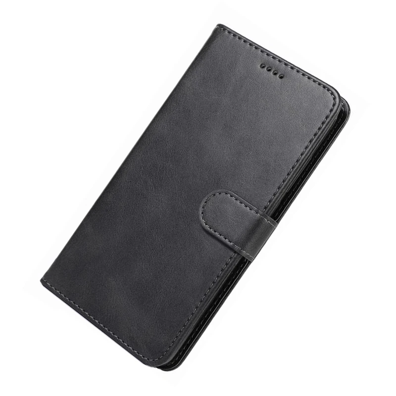 Black Чехол-подставка для Xiaomi Redmi 6A, чехол, роскошный Магнитный Флип-кошелек, винтажная кожаная сумка для телефона, чехол для Xiomi Redmi 6 A Redmi6A - Цвет: Black
