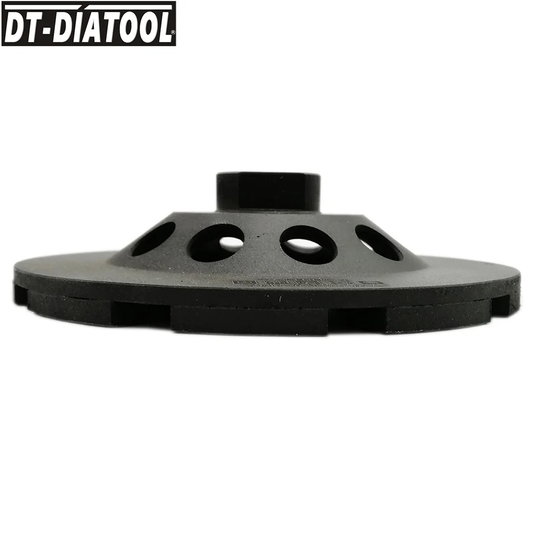 DT-DIATOOL 1pc Dia 125mm/5inch M14 Thread Premium Diamond Double Row Cup Grinding Wheel For Concrete Hard Stone Granite Marble