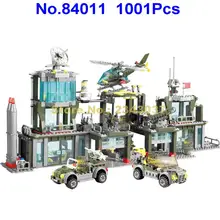 84011 1001 шт Военная серия, армейский командный центр строительные блоки игрушки