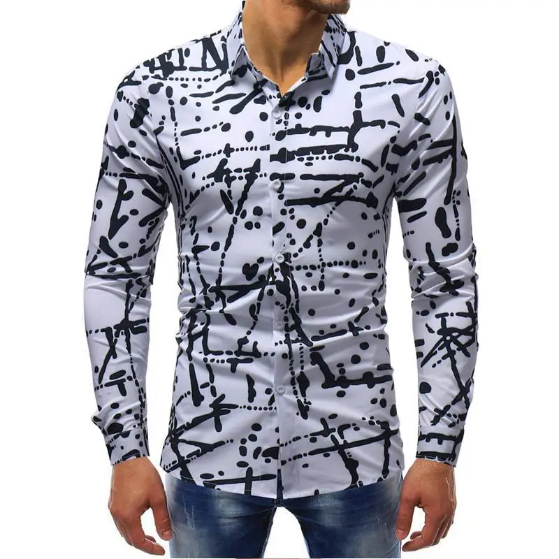 Мульти Farben Повседневная рубашка Mnner Herbst Langarm mnner Kleidung Hemd Mnnlich Plus Gree модные цветочные рубашки 5XL-M