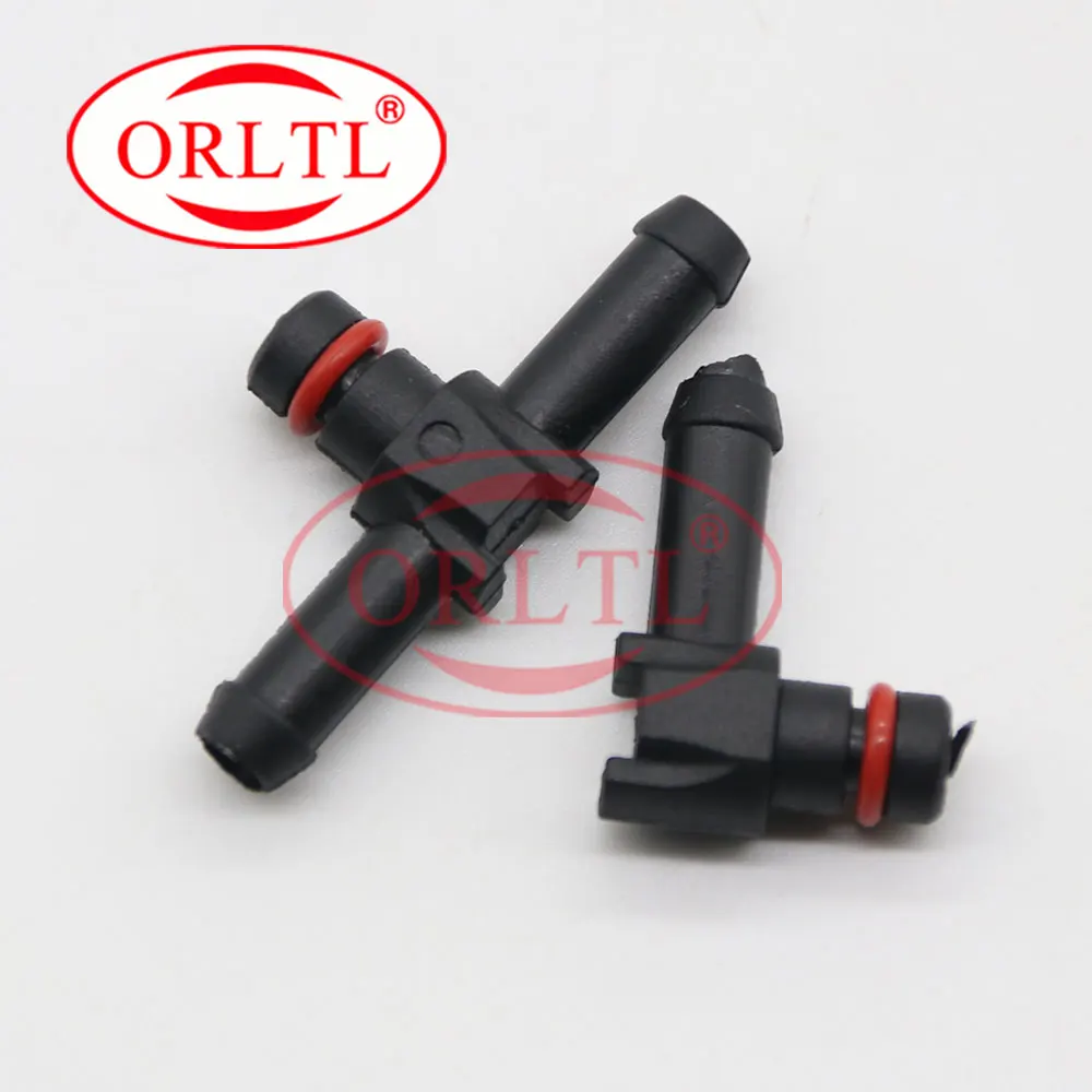 10PCS Return Oil Backflow Joint Pipe T and L Type for Denso Bosh Diesel Injector Plastic Connector Pipe Hose Joiner Tube Fuel