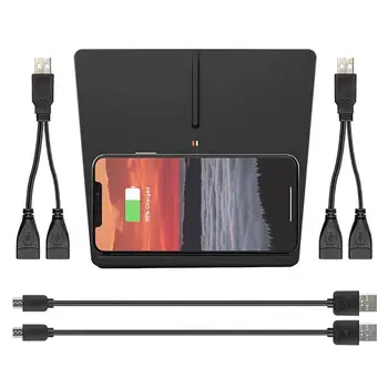 

Wireless Phone Charger Dual Phones Charging Anti-skid Car Mount Auto For Tesla Model 3 For All Qi enabled Android devices