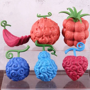 

One Piece Action Figures Gum Gum Flame Flame Ope Ope Chop Chop Human Human Shock Fruit Devil Fruit PVC Collection Toys 6pcs/set